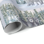 Schöne Snowy Irish Wolfhound Scene Geschenkpapier (Rolleneckpunkt)