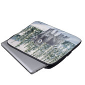 Schöne Snowy Irish Wolfhound-Szene Laptopschutzhülle (Vorne Knopf)