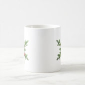 Schöne Snowy Pine Snowflake Weihnachten Kaffeetasse (Mittel)