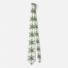 Schöne Snowy Pine Snowflake Weihnachten Krawatte