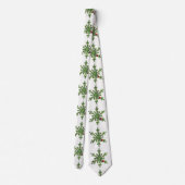 Schöne Snowy Pine Snowflake Weihnachten Krawatte (Rückseite)