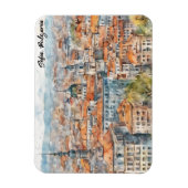 Schöne Sofia Bulgarien Aquarellmalerei Stadt Magnet (Vertikal)