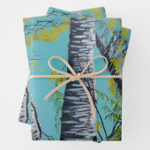 Schöne Sommer Birke Geschenkpapier Set (Beispiel)