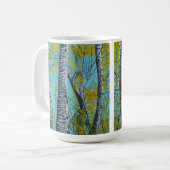 Schöne Sommer Birke Kaffeetasse (Vorderseite Links)