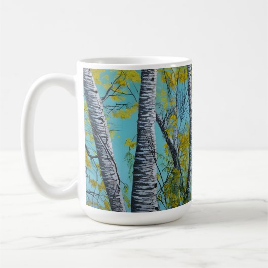 Schöne Sommer Birke Kaffeetasse (Links)