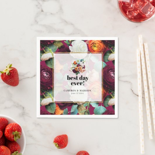 Schöne Sommer-Blume Hochzeit von Napkins Serviette (Beispiel)