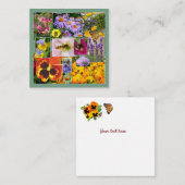 Schöne Sommer-Blume und Insekten-Collage Mitteilungskarte (Vorne/Hinten)