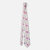 Schöne Sommer Floral Neck Tie Krawatte (Rückseite)
