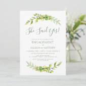 Schöne Sommer-grüne Einladung (Stehend Vorderseite)