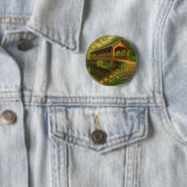 Schöne Sommer-Kunst einer überdachten Brücke Button (Beispiel)