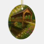 Schöne Sommer überdachte Brücke Kunst Keramik Ornament (Rechts)