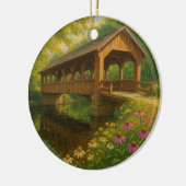 Schöne Sommer überdachte Brücke Kunst Keramik Ornament (Links)
