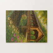 Schöne Sommer überdachte Brücke Kunst Puzzle (Horizontal)