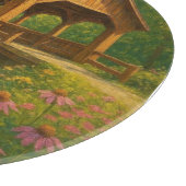 Schöne Sommer überdachte Brücke Kunst Schneidebrett (Ecke)
