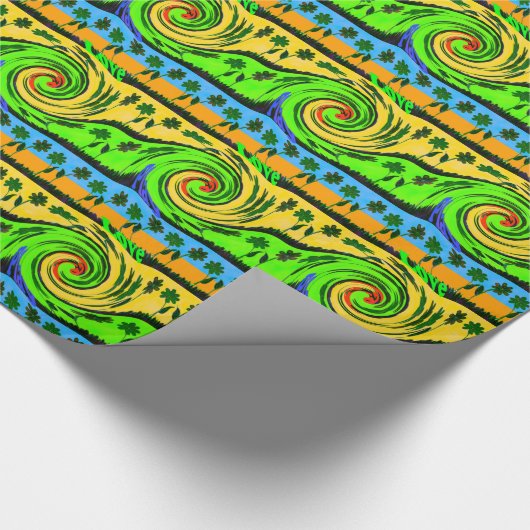 Schöne Sommer-Wave-Farben Geschenkpapier (Ecke)