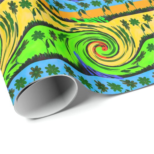Schöne Sommer-Wave-Farben Geschenkpapier (Rolleneckpunkt)