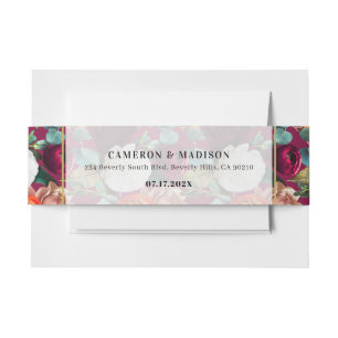 Schöne Sommerhochzeit für Blume Einladungsbanderole