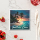 Schöne Sommerhochzeit Serviette (Beispiel)