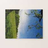 Schöne Sommerlandschaft Alp Wiese Puzzle (Horizontal)