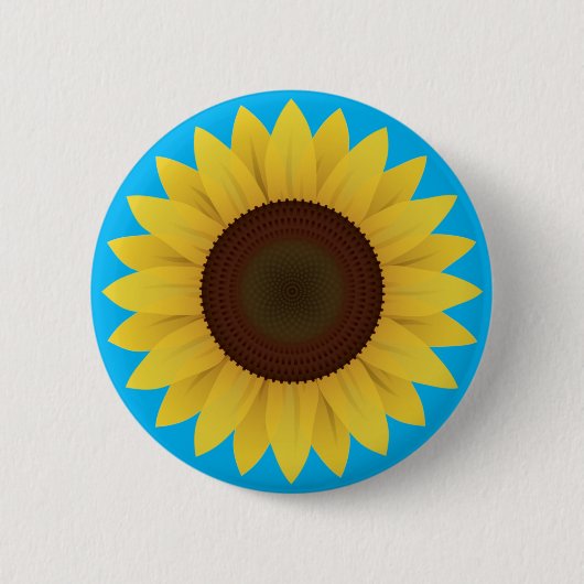 Schöne Sommersonnenblume Button (Vorderseite)