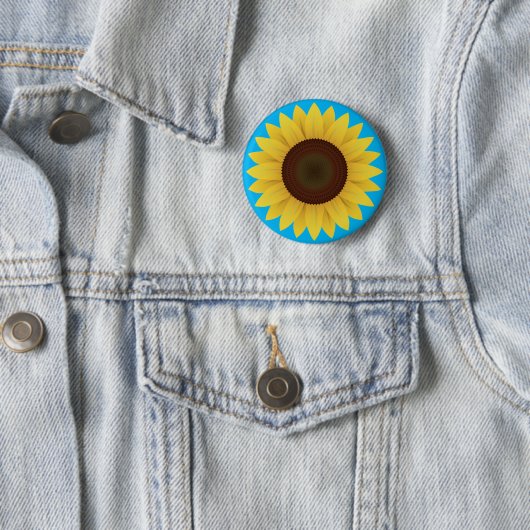 Schöne Sommersonnenblume Button (Beispiel)