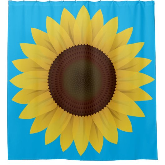 Schöne Sommersonnenblume Duschvorhang (Vorderseite)