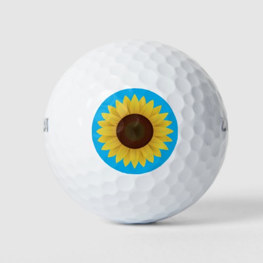 Schöne Sommersonnenblume Golfball (Vorderseite)