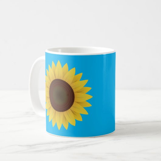 Schöne Sommersonnenblume Kaffeetasse (Vorderseite Links)