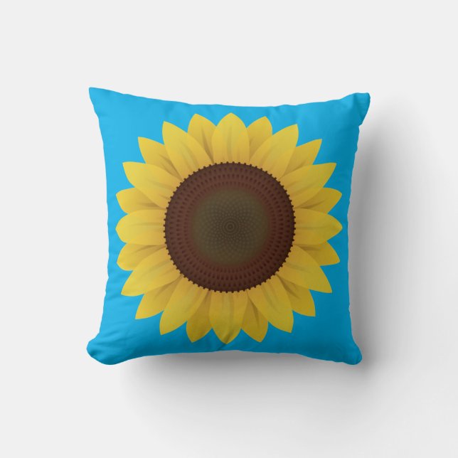 Schöne Sommersonnenblume Kissen (Vorderseite)