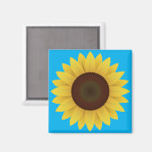 Schöne Sommersonnenblume Magnet (Vorderseite/Rückseite)