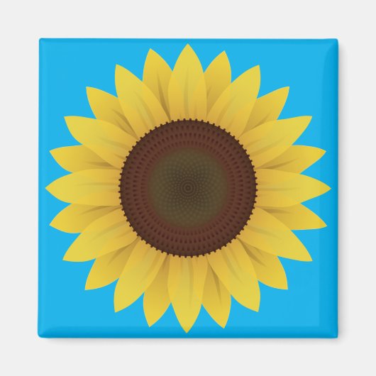 Schöne Sommersonnenblume Magnet (Vorne)