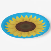 Schöne Sommersonnenblume Pappteller (Schrägansicht)