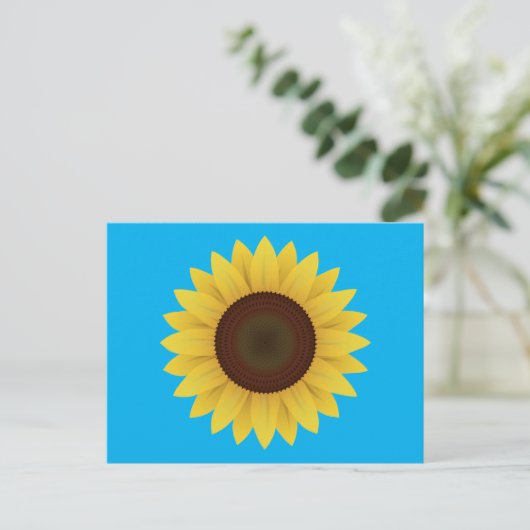 Schöne Sommersonnenblume Postkarte (Stehend Vorderseite)