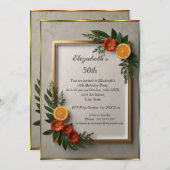 Schöne Sommerzeit 50. Geburtstagsparty Einladung (Vorne/Hinten)