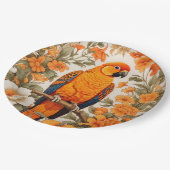 Schöne Sonnenaratinge im Stil von William Morris Pappteller (Schrägansicht)