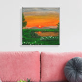 Schöne Sonnenaufgang gekreist Canvas Print Leinwanddruck (Insitu (Wohnzimmer))