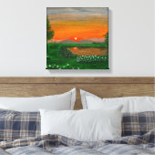 Schöne Sonnenaufgang gekreist Canvas Print Leinwanddruck (Insitu (Schlafzimmer))