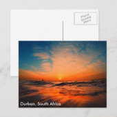 Schöne Sonnenaufgänge über dem Ozean in Durban, Postkarte (Vorne/Hinten)