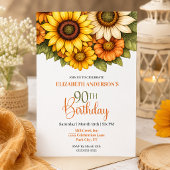 Schöne Sonnenblume 90. Geburtstag Einladung