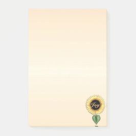 Schöne Sonnenblume auf Koralle Post-it Klebezettel