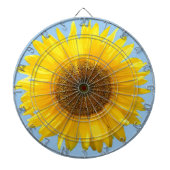 Schöne Sonnenblume auf Light Blue Dartscheibe (vorne)