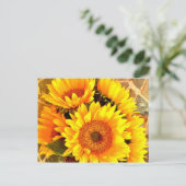 Schöne Sonnenblume Bouquet Geschenke Postkarte (Stehend Vorderseite)