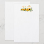 Schöne Sonnenblume Briefpapier (Vorne/Hinten)