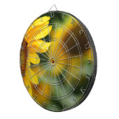 Schöne Sonnenblume Dartscheibe (Vorderseite rechts)