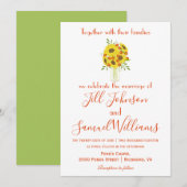 Schöne Sonnenblume Einladung (Vorne/Hinten)