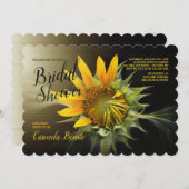 Schöne Sonnenblume Einladung (Vorne/Hinten)