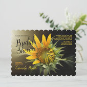 Schöne Sonnenblume Einladung (Stehend Vorderseite)