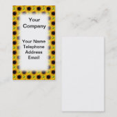 Schöne Sonnenblume-Feld-Beschaffenheit Visitenkarte (Vorne/Hinten)