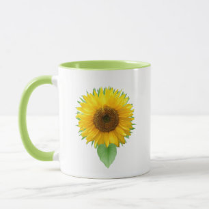 Schöne Sonnenblume & Freudetext Tasse