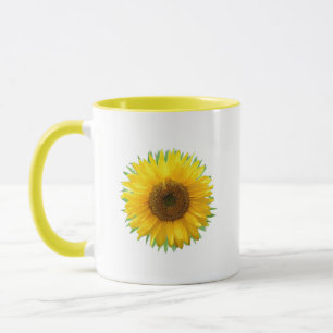 Schöne Sonnenblume & Freudetext-Tasse Tasse